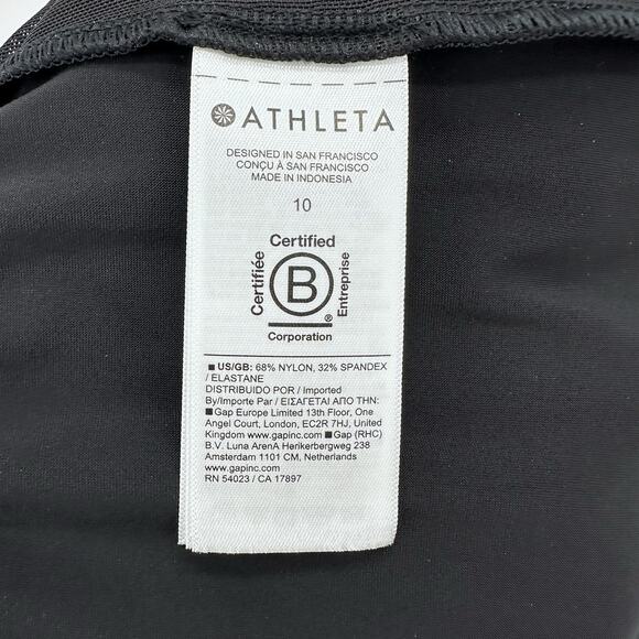 Athleta Pinnacle High Rise Trouser Womens 10 Black Wide Leg Knit Athleisure City - Picture 10 of 12